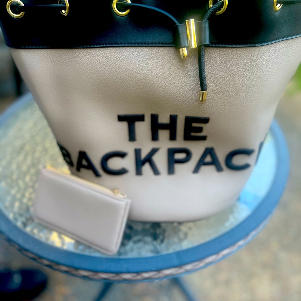 Stylish Black and Cream Backpack